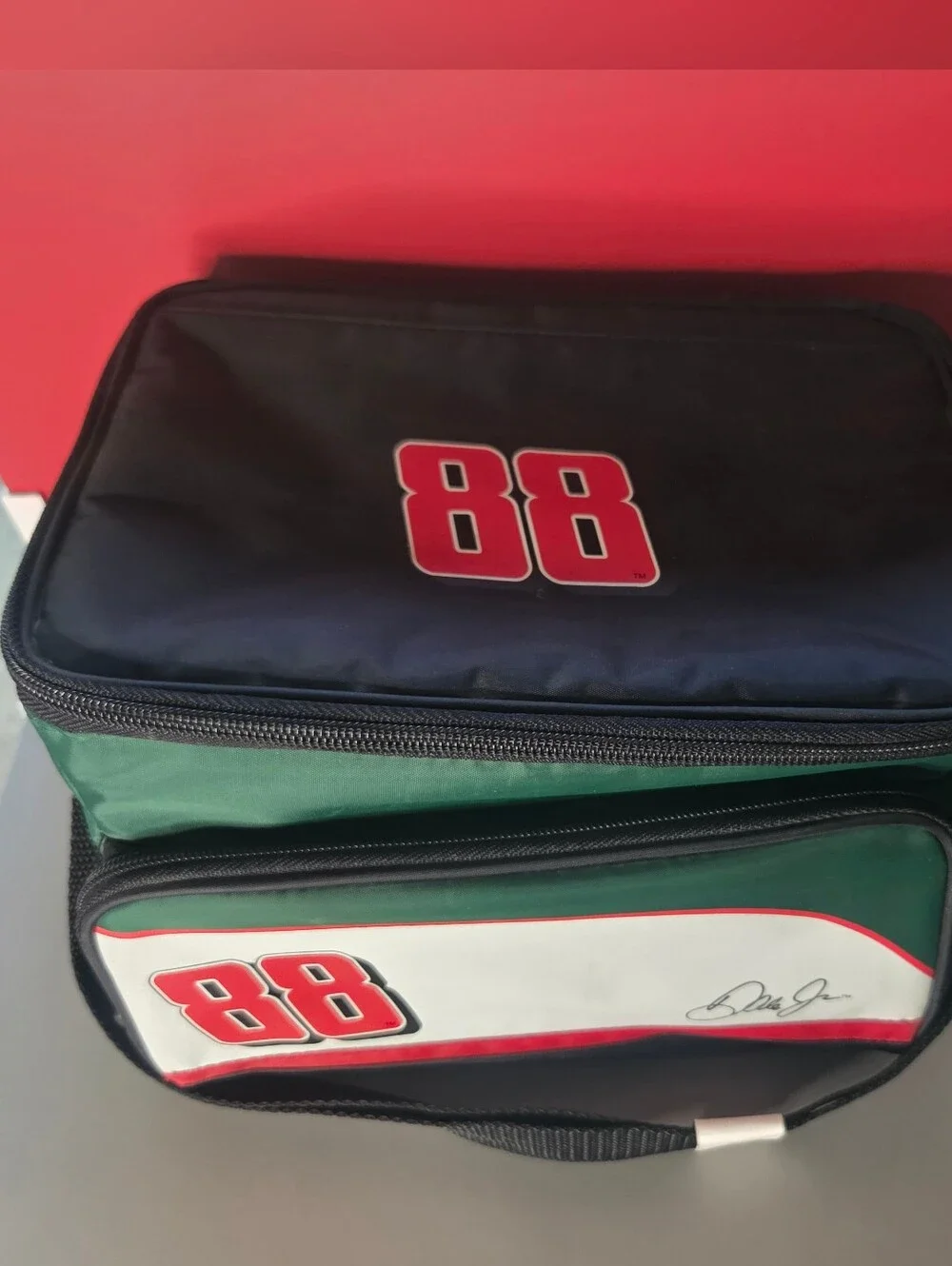NASCAR Dale Earnhardt Jr #88 Grn/Blk/Wh Thermos Brand Soft Cooler Bag